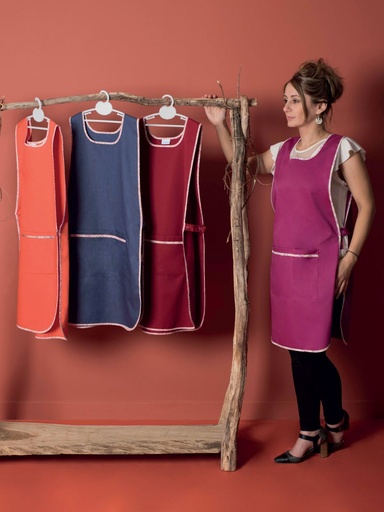 Tablier de service avec poche ventrale, coloris variés