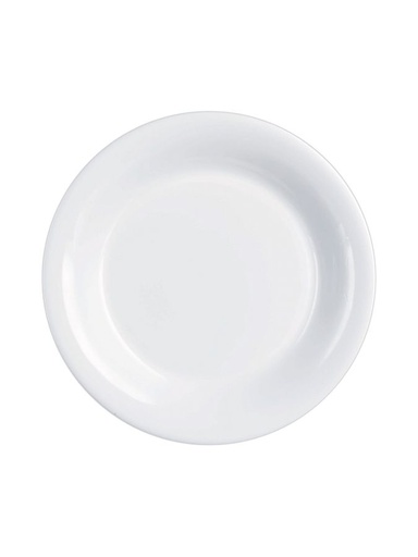 [4645_LOT] Assiette creuse en verre trempé extra résistant pour usage intensif, lot de 24