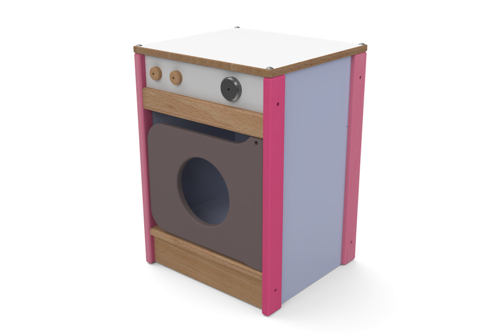 Lave linge d'imitation en bois de hêtre pour crèche
