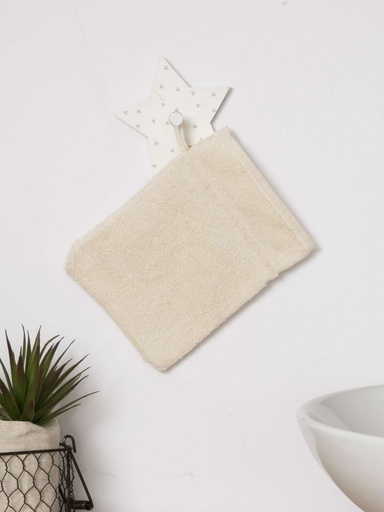 [4746] Lot de 12 gants de toilette éducatifs en coton bio sans teinte pour enfants