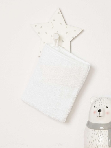 [4747] Lot de 12 gants de toilette éducatifs blancs pour enfants