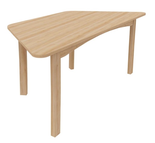 Table Trapèze K'Briol Vernie Naturelle pour Établissements Scolaires et Crèches