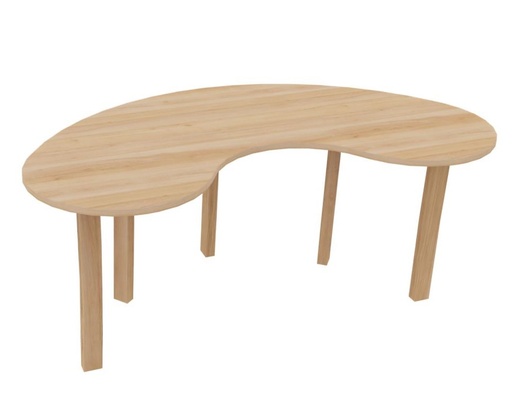 Table Haricot K'Briol avec finition vernis, tailles 0 à 4