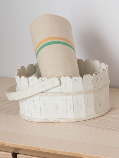 [5307] Torchon en coton écru avec attache - Lot de 5 pour usage professionnel