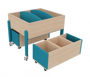 Ensemble de bacs à albums polyvalent K'Briol pour espaces de vie
