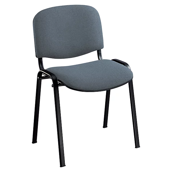 [5430] Chaise de réunion et visiteur - Tissu Anthracite, lot de 4