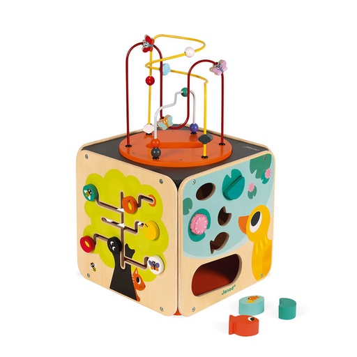 [6050] Maxi Looping Multi-Activités en Bois pour Éveil et Motricité Fine
