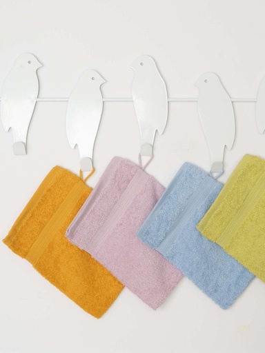 Gants de toilette en coton 400g/m², lot de 6