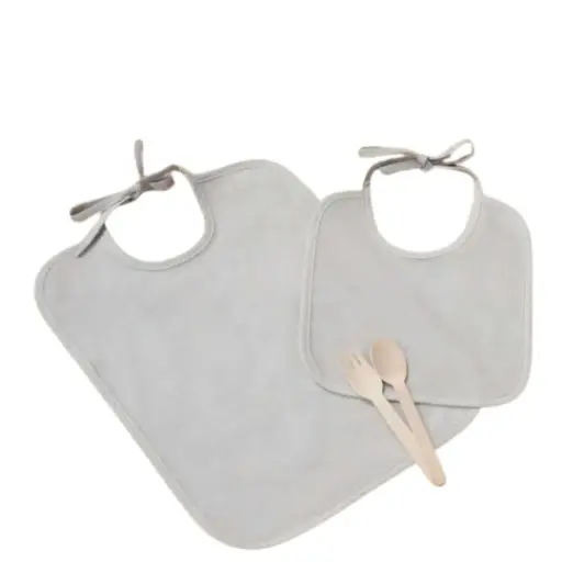 Bavoir à lacets imperméable pour enfants 22x25cm ou 30x40cm, lot de 5