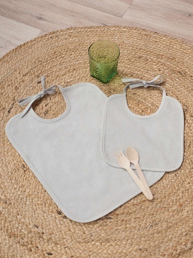 Bavoir à lacets imperméable pour enfants 22x25cm ou 30x40cm, lot de 5