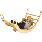 [6827] Arche d'escalade et bascule en bois pour enfants