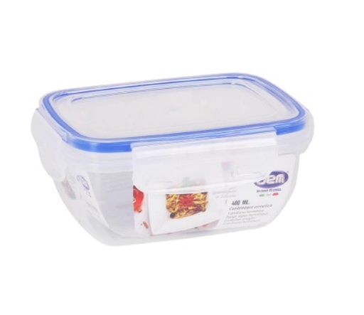 [7023_LOT] Boîte repas hermétique 400ml avec couvercle clipsable, lot de 4