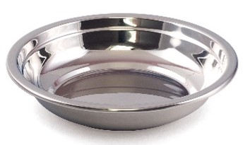 [9100_LOT] Assiette creuse en inox 24cm, lot de 6 pour restauration collective