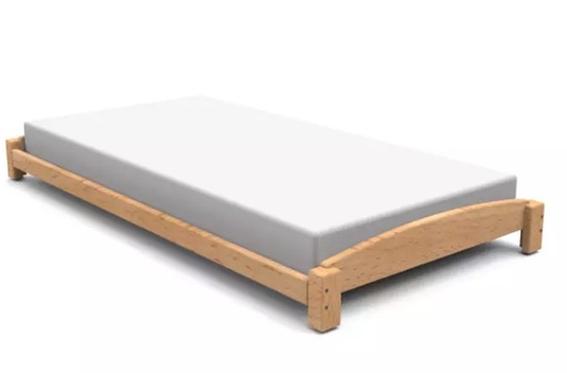 Lit couchette en bois empilable avec matelas inclus