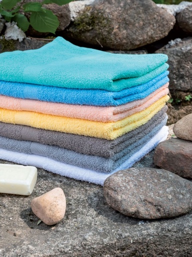 Lot de 6 draps de bain en coton - Couleurs variées