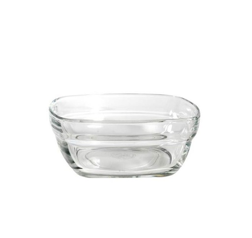 [9325] Plat carré en verre trempé extra résistant pour usage intensif - Lot de 6