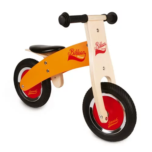 [9374] Draisienne en bois vintage pour enfants, idéale pour l'apprentissage de l'équilibre