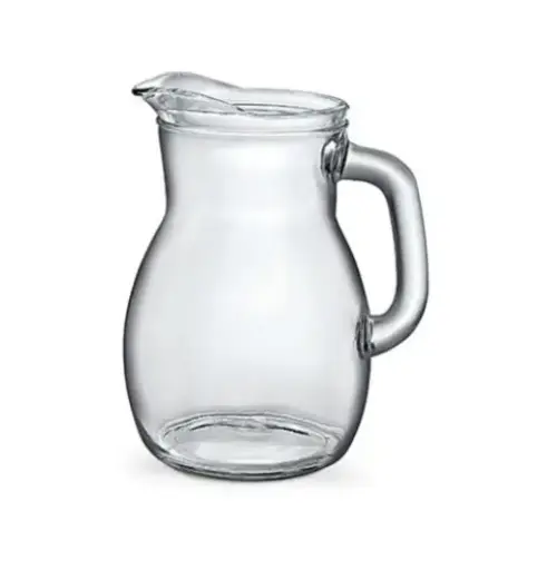 Pichet en verre robuste pour collectivité, lot de 2