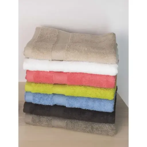 Lot de 6 serviettes éponges 100% coton 50x100cm, confort++