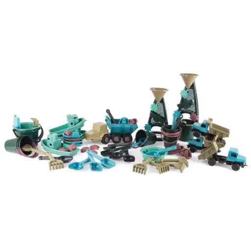 [S250615] Lot de jeu de sable écologique, 59 pièces - à partir de 2 ans