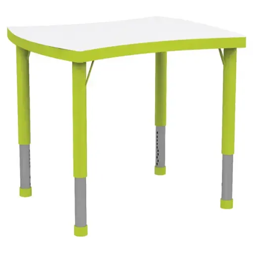[S2207] Table rectangulaire à hauteur ajustable pour crèche et maternelle, T1 à T3