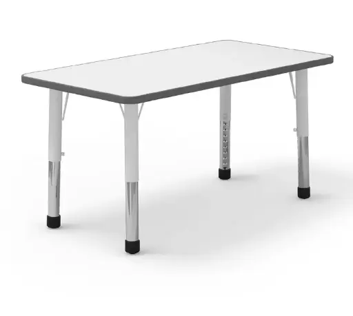 [S2309] Table rectangulaire RONY à hauteur ajustable pour crèche et maternelle, T1 à T4
