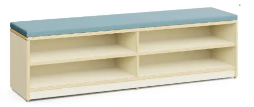[S2315] Banc d'accueil PLUM avec rangement pour crèche et maternelle