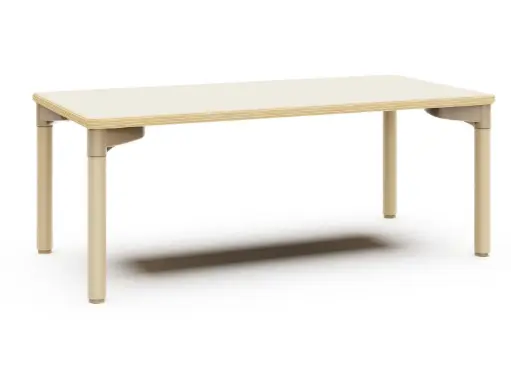 Table rectangulaire ELDER pour crèche et maternelle, 120x60 cm, tailles 1 à 3