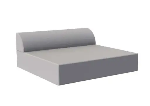 Ensemble matelas en mousse et dossier pour coin regroupement en crèche, 100x100cm