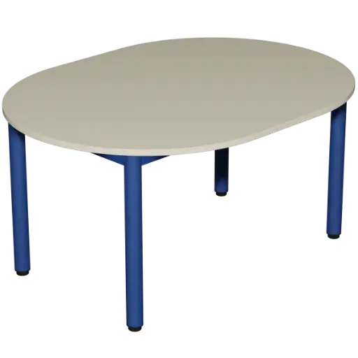 Table ovale pour crèche et maternelle 120cm, tailles 1 à 3