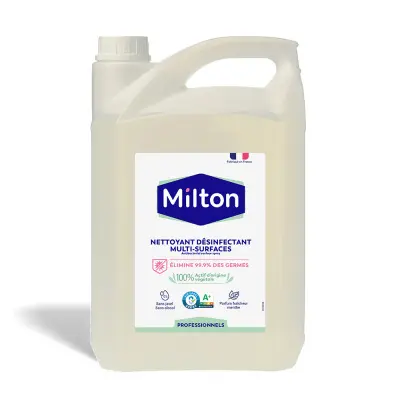 [S1217] Nettoyant Désinfectant Multisurfaces Activ+ MILTON, 2 bidons de 5L